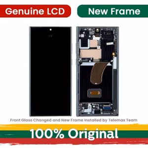 LCD ekranas suderinamas su Samsung S918 S23 Ultra su rėmeliu / žalias / (atnaujintas: Telemax)