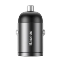 Baseus Tiny Star mini išmanusis USB automobilinis įkroviklis 30W Quick Charge 3.0 pilkas (VCHX-A0G)