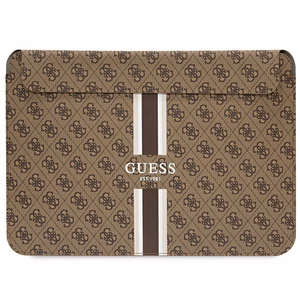 Guess 4G Printed Stripes cover for a 16" laptop - brown