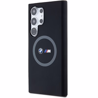 BMW M Silikoninis spausdintas žiedas Magnetinis dėklas telefonui Samsung Galaxy S24 Ultra - juodas