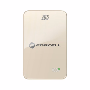 Išorinė baterija saderinta su MagSafe Forcell F-Energy SuperSlim F5K8 QC4.0 PD3.0 15W 5000 mAh titano dykumos spalva