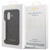 Guess 4G Classic dėklas telefonui iPhone 17 - juodas