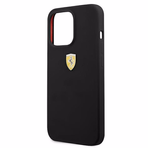 Ferrari FESSIHCP13LBK iPhone 13 Pro / 13 6.1" juodas/juodas kietas dėklas silikoninis