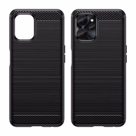 Carbon Case dėklas Realme 10 5G / Realme 9i 5G lankstus silikoninis anglies dangtelis juodas