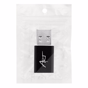 USB A 3.0 į USB C adapteris ART C12 OTG juodas