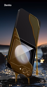 "Benks" grūdintas stiklas "Warrior HD", skirtas "Samsung Galaxy Z Flip 6", juodos spalvos