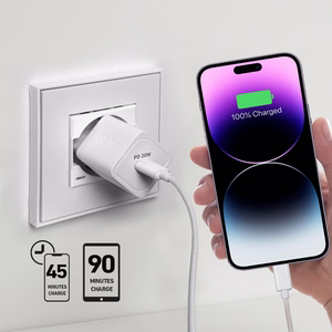 SBS TETRGAN1C20W 20W GaN sieninis įkroviklis su Power Delivery - baltas