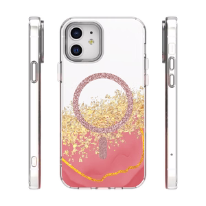 Epoxy Mag dėklas skirtas iPhone 12 / 12 Pro 6,1" rožinis