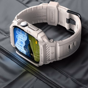 SPIGEN RUGGED ARMOR dėklas ”PRO” V2 APPLE WATCH 10 / 11 (46 MM) DUNE BEIGE