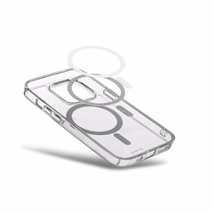 Crong Clear MAG Cover dėklas, skirtas iPhone 15 Pro, suderinamas su MagSafe, skaidrus