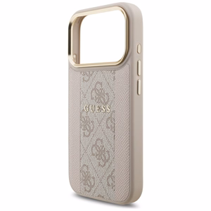 Guess 4G Stripe Magnetinis dėklas telefonui iPhone 17 Pro - rožinis