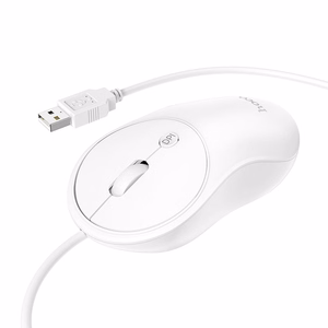 Wire mouse Hoco USB A 1600 dpi GM13 white