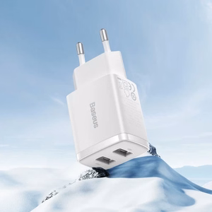 Įkroviklis Baseus Compact baltas 10.5W (2xUSB)