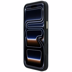 Guess Embossed 4G Classic MagSafe dėklas, skirtas iPhone 17 Pro Max / 18 Pro Max, juodas