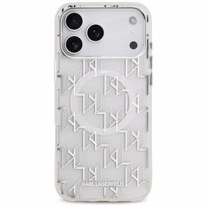 Karl Lagerfeld IML KL Monograma Magnetinis dėklas telefonui iPhone 17 Pro Max - baltas