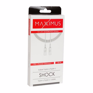 MX laidas SHOCK 20W PD C/C baltas