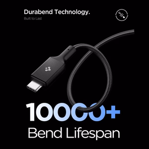 "Spigen Essential EB10015CC USB-C / USB-C 100W 150 cm ilgio kabelis - juodas