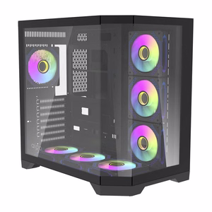 Darflash FT418 PRO kompiuterio korpusas + 7 aRGB ventiliatoriai (juodas)