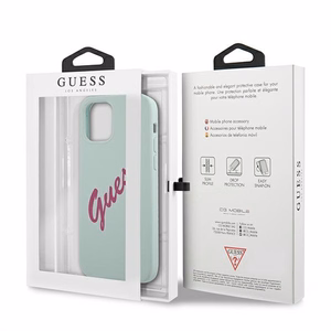 Guess GUHCP12LLSVSBF iPhone 12 Pro Max 6.7" mėlynas fuksija/mėlynas fuksija kietas dėklas Silikoninis Vintage