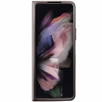 Guess odinis 4G trikampio Strass dėklas telefonui Samsung Galaxy Z Fold 5 - rudas