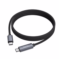 Kabelis USB C į USB C Hoco 3A 60W su skaitmenine indikacija 1 m X112 juodas