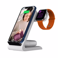 STM ChargeTree Swing 3-in-1 Charging Station Phone, AirPods, Apple Watch - baltas