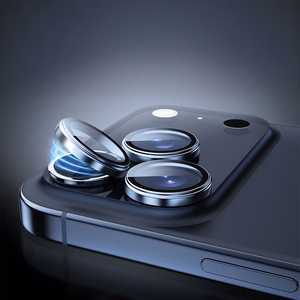 Rock Tempered stiklas Pure Series Camera Lens on camera for Iphone 17 Pro/17 Pro Max (lens 3 pieces) mėlynas