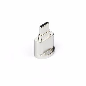 Kortelių skaitytuvas MicroSD typ C sidabrinis