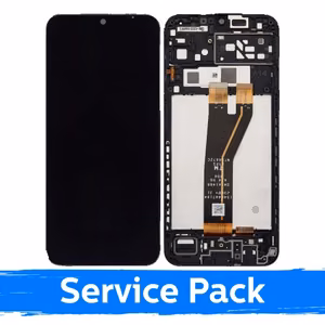 LCD Display Compatible With Samsung A146B A14 5G Black with Frame (Service Pack)