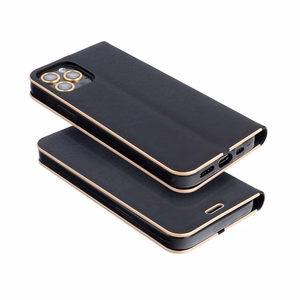 LUNA Book Gold dėklas telefonui Xiaomi Redmi 9C / 9C NFC juodas