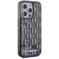 Karl Lagerfeld Liquide Glitter Monogram Gradient Dėklas telefonui iPhone 15 Pro Max - juodas