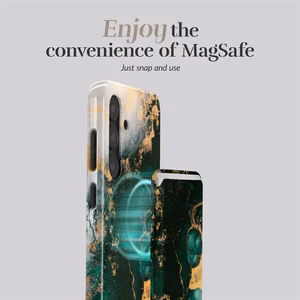 MIO Green Marble Magsafe dėklas su kortelių laikikliu