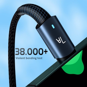 USB laidas Essager Morning Glory mėlynas Type-C 200cm (iki 7A)