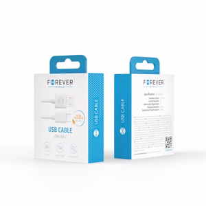 "Forever" kabelis USB - USB-C 1,0 m 2A baltas
