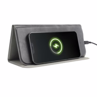 Pelės kilimėlis su belaidžiu įkrovikliu 15W OJD-82 rudas pilkas