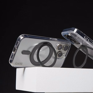 CARE by PanzerGlass Funkcinis dėklas telefonui su stovu iPhone 16 Pro 6.3" juodas/juodas Magnetinis 1322
