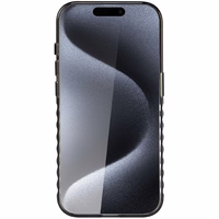 Audi IML Magnetinis dėklas su dideliu logotipu telefonui iPhone 15 Pro - juodas