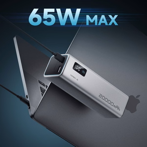 Cuktech CUKP200XGLGR 100W 20000mAh Išorinė baterija 2 x USB-C 1 x USB-A - pilka