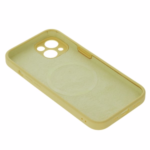 Mag Invisible dėklas telefonui iPhone 15 Pro 6,1 pastelinis geltonas