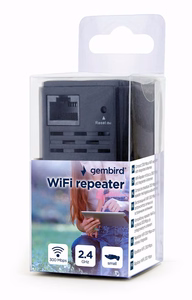 Gembird WNP-RP300-03-BK tinklo kartotuvas 300 Mbit/s juodas