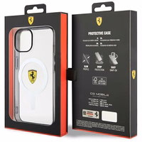 Ferrari FEHMP14SURKT iPhone 14 6.1" skaidrus kietas dėklas telefonui kontūrinis magnetinis (MagSafe)