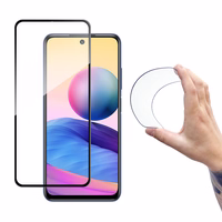 Wozinsky Pilnas padengimas Flexi Nano stiklas hibridinis apsauginis stiklas su rėmeliu Xiaomi Redmi Note 10 5G juodas