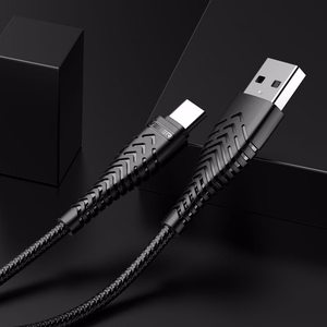 VEGER kabelis USB A į Type C 2,4A V104 1,2 m juodas