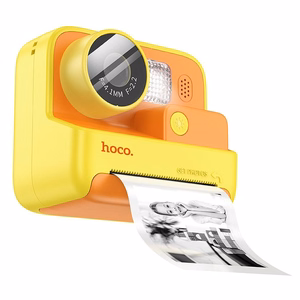 Skaitmeninė vaikiška kamera su spausdintuvu Hoco 1MP 2,0" HD Ready DV200 geltona