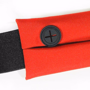 ART sportinis diržas su dėklu ir šviesa APS-01R raudonas