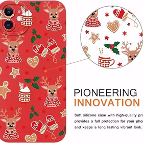 Pnakqil Christmas Dėklas iPhone 15 Christmas Reindeers 2