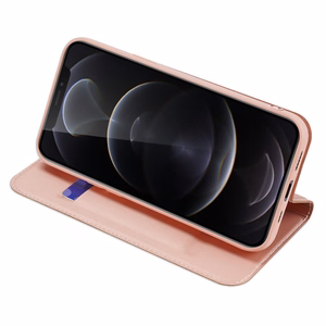 Dux Ducis Skin Pro knygos tipo dėklas telefonui iPhone 13 Pro rožinis