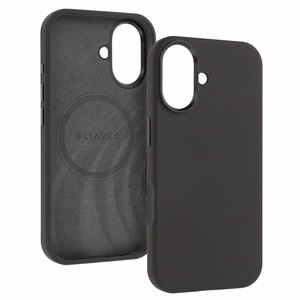 Liavec Silky Case with Metal Camera Frame for Iphone 17 black
