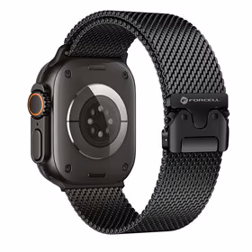 FORCELL F-DESIGN FA11 nerūdijančio plieno dirželis APPLE laikrodžiui 38 / 40 / 41 mm juodas