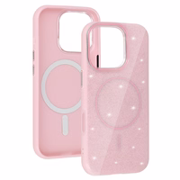 Magnetinis Itin Plonas Blizgus dėklas Iphone 13 Pro šviesiai rožinė